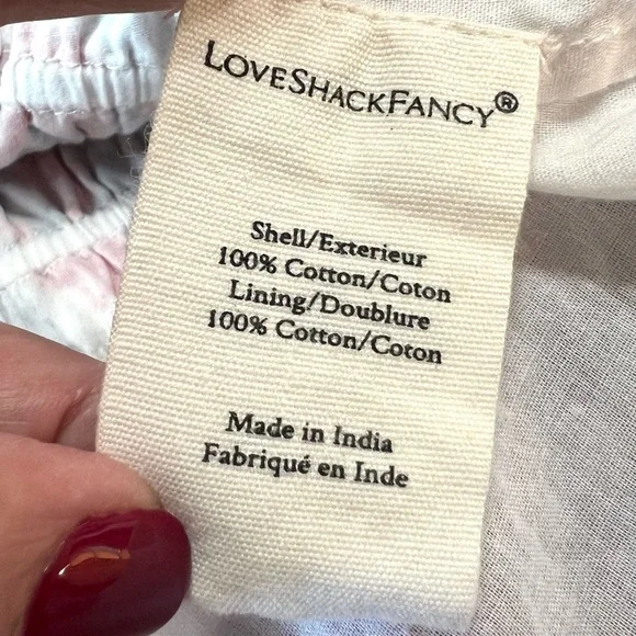 LoveShackFancy Rena Rose Floral Ruffle Mini Dress in Rush of Red Women’s Medium - Picture 13 of 16